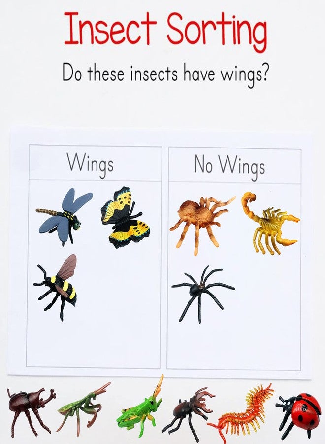 Higherbros 12 PCS Realistic Insect Animal Figurines, Assorted Plastic Bug Animal Toys Set for Birthday Cake Topper, Garden Decoration, Party Favors, Kids School Project - Image 5